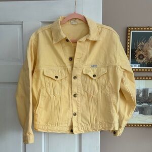 Vintage 1980’s Palmettos Yellow Denim Jacket - flaw